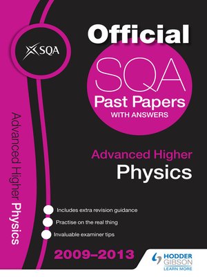 cover image of SQA Past Papers 2013 Advanced Higher Physics